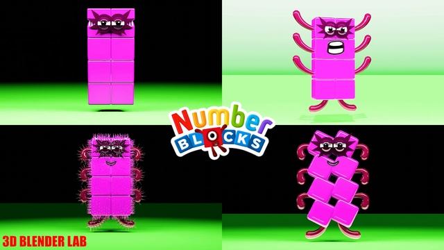 NEW! NUMBERBLOCKS Quadparison Part 10 | 3D Blender Lab смотреть онлайн