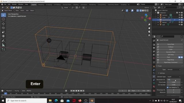 Blender 2.9 Tutorial : Water Animation / Simulation Through Pipes смотреть онлайн
