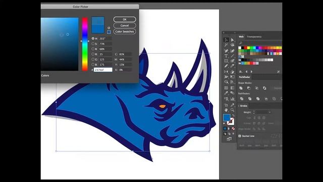 Rhino Sketch being vectored смотреть онлайн