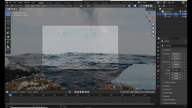 Blender ocean Simulation tutorial / Create Realistic Ocean With Blender Eevee 4.1 смотреть онлайн
