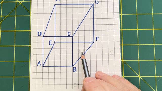 Easy Wireframe Cube Illusion - How to Draw 3D Wireframe Cube on Graph Paper смотреть онлайн