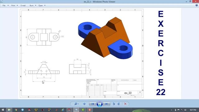 ⚡ SOLIDWORKS || Beginners Tutorial || Exercise - 22 || with narration. смотреть онлайн