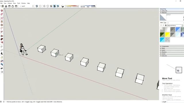 Move Copy in Sketchup смотреть онлайн
