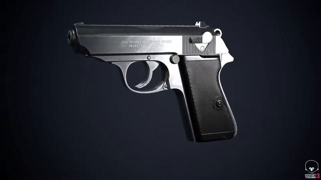 Walther PPK/S (Blender, Zbrush, Substance Painter, Marmoset Toolbag) смотреть онлайн