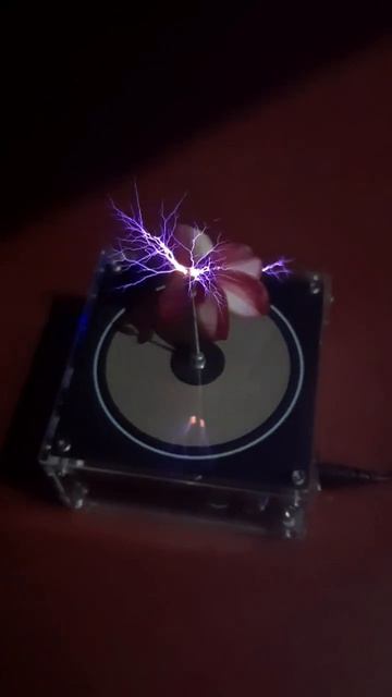 Bluetooth tesla coil lightning experiment Astronomia song 😱😱💥💥 #shortsfeed #ytshorts #viral