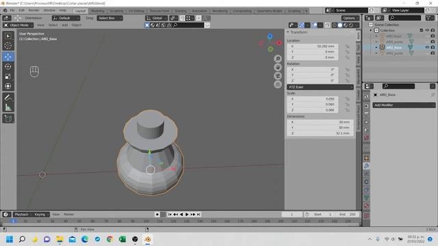 Enchufes entre piezas en Blender con Offset смотреть онлайн