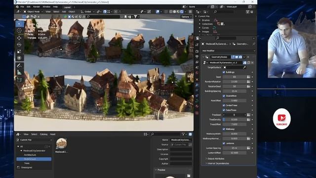 Blender Addon Review-Medieval City Generator смотреть онлайн
