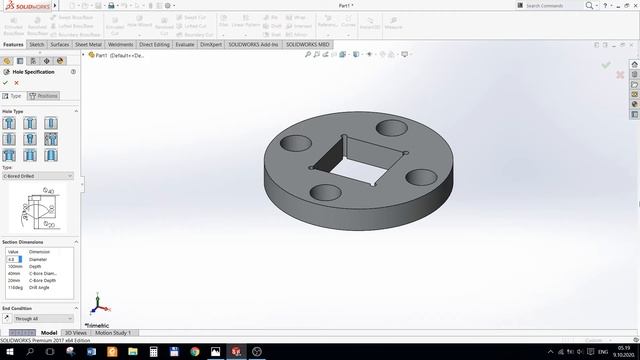 Solidworks modeling - Tutorial 0079 - Serial - Frasvorrichtung - Nr 01 смотреть онлайн
