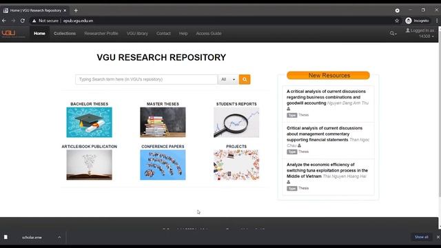 VGU Library Resources - Research Repository смотреть онлайн