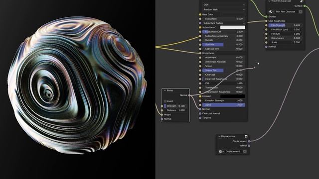 Blender: Thin Film Shader Cycles & Eevee