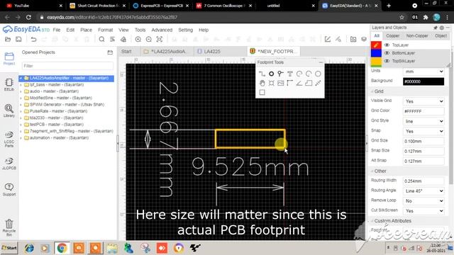 How to design and create Custom Library in EasyEDA | Footprint and Schematic | PCB смотреть онлайн