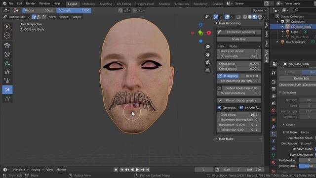 Creating Polygonal Hair for CC3 - Part One: Two Minute Moustache смотреть онлайн