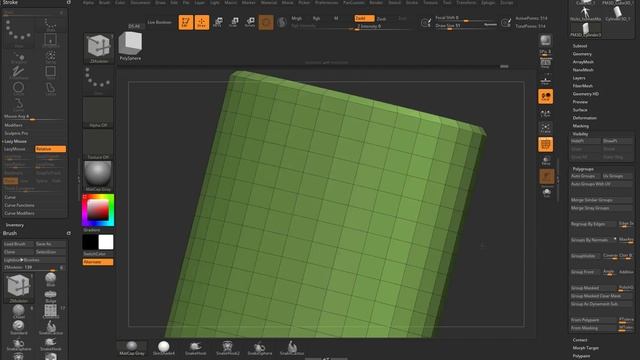 027 ZBrush Polygroup Basics смотреть онлайн
