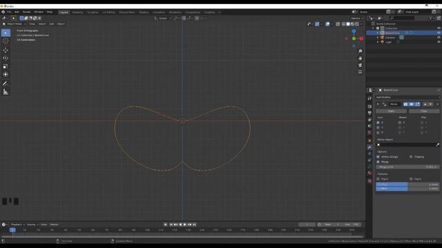 Curva di Bezier in Blender 2.9 смотреть онлайн