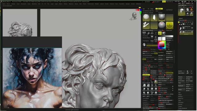 zbrush hair sculpting without imm brush смотреть онлайн