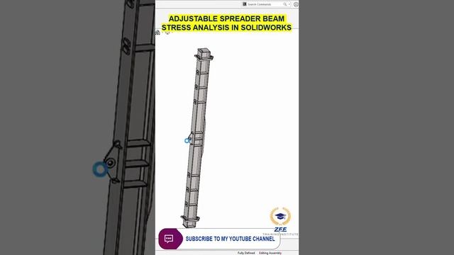 ADJUSTABLE SPREADER BEAM STRESS ANALYSIS IN SOLIDWORKS #shorts смотреть онлайн