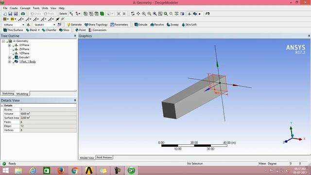 Two ways to create a beam in design modeler ansys смотреть онлайн