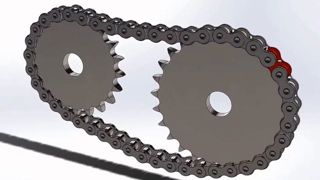 SolidWorks Chain Assembly - Motion Analysis смотреть онлайн