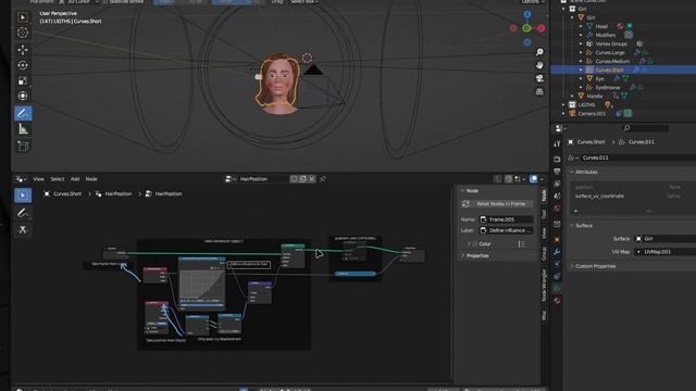 BLENDER 3. HAIR CURVE ANIMATION смотреть онлайн