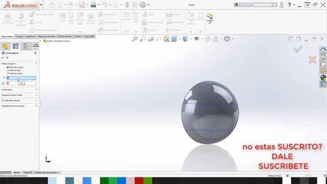 ✅ Curso básico de SOLIDWORKS 2020 (PARTE 11), PROYECTAR curva y CORTE BARRIDO en solidworks tutoria смотреть онлайн