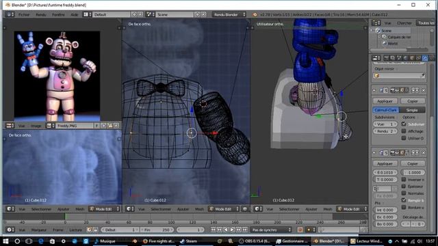 FNAF SISTER LOCATION PUPPET BONNIE AND FUNTIME FREDDY BLENDER PARTIE 3 смотреть онлайн