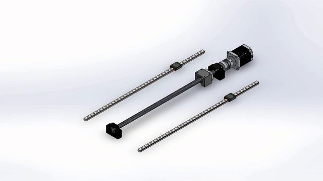 SolidWorks Ball Screw Motion Study with Linear Rails смотреть онлайн