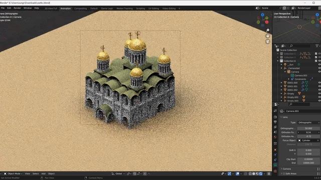 Обратная перспектива. Blender 3D+Cycles+rcam3 patch. Test tilt effect for and reverse perspective. смотреть онлайн