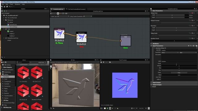 Normal map Rotate part 01 (Allegorithmic Substance Designer 5) смотреть онлайн