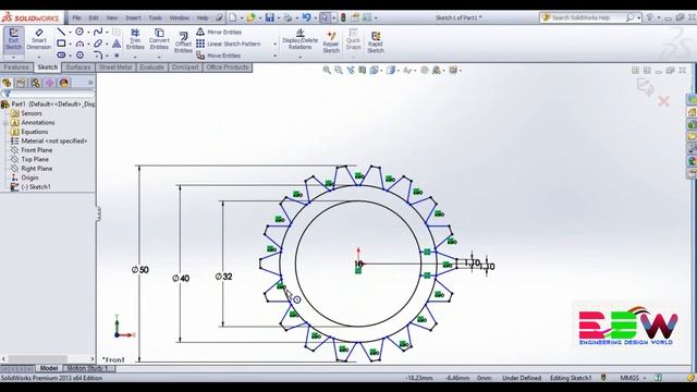 How to Easily Design/Draw A Gear With SolidWorks смотреть онлайн