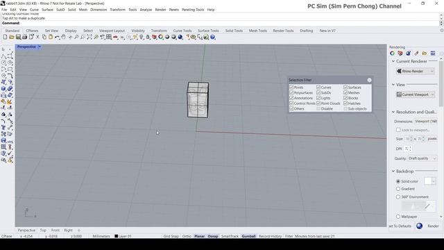 Rhino 3D Tutorial: Scaling an Object to Overall Dimension (Method 1) смотреть онлайн