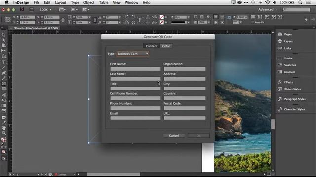 [Adobe Creative Cloud] InDesign CC에서 QR 코드 생성 하기