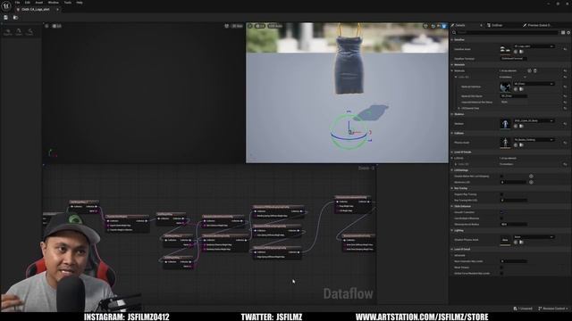 Unreal Engine 5.3 Realtime Cloth Simulation with Jiggle Physics смотреть онлайн