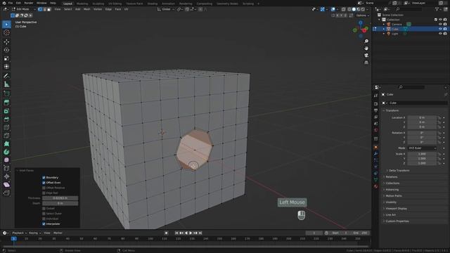 Create a perfect Hole through a Sphere in Blender смотреть онлайн