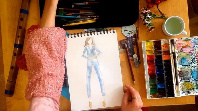 Fashion sketch. LunaMoreBrend.17.01.2019 смотреть онлайн