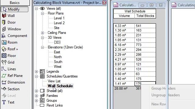 Calculating Block Count In Revit
