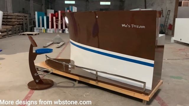 BC012C coffee wood boat bar counter with chair смотреть онлайн