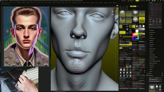 #zbrush, realtime 10min speed sculpting,3dconnexion,#spacemouse,wacom,cintiq24,cam view смотреть онлайн