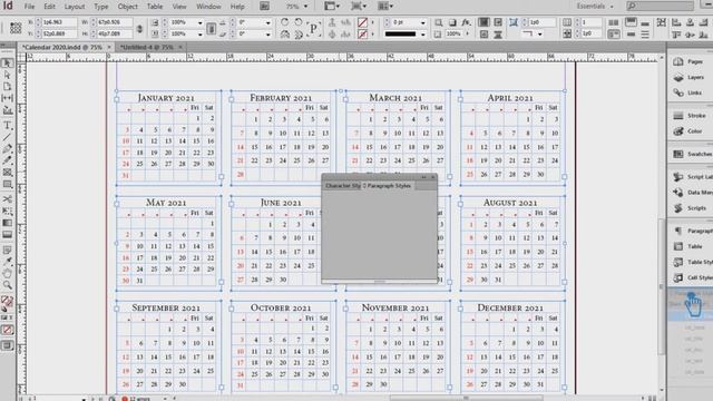 How to CREATE A CALENDAR Indesign | How to MAKE A CALENDAR in Indesign смотреть онлайн