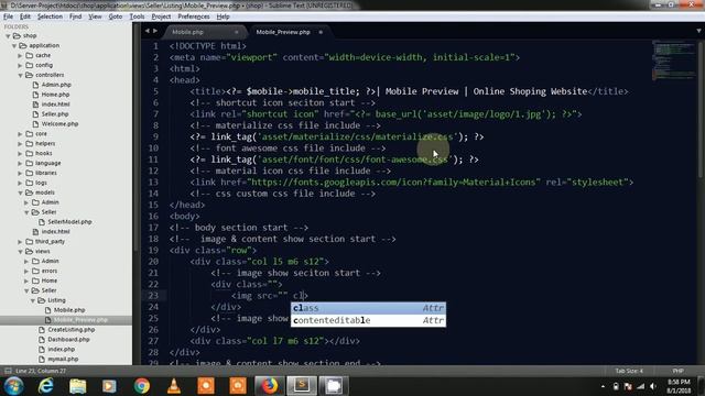 E-commerce Project in Code-igniter Framework Part-79 ( Show Image in Mobile Preview Page ) смотреть онлайн