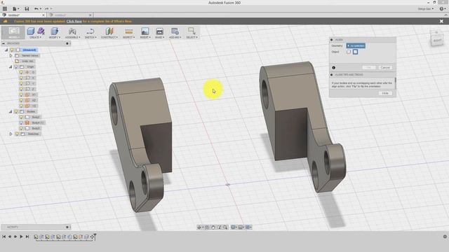 Fusion 360 Eğitimi - 26 Move ve Align Komutları смотреть онлайн
