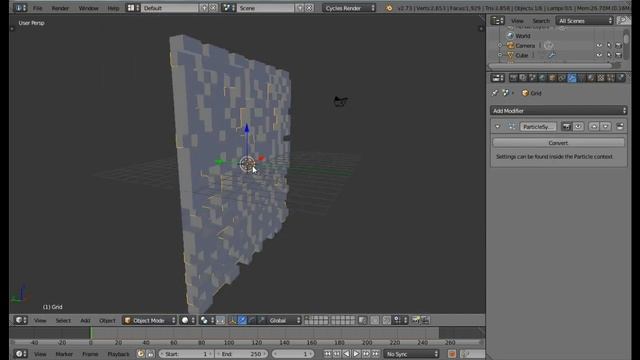 Create an Abstract scene with cubes in Blender 3d смотреть онлайн