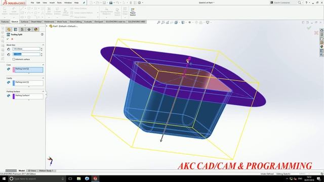 BASIC CORE AND CAVITY EXTRACTION IN SOLIDWORKS|| SOLIDWORKS MOLD TUTORIAL IN HINDI|| CAD/CAM || смотреть онлайн