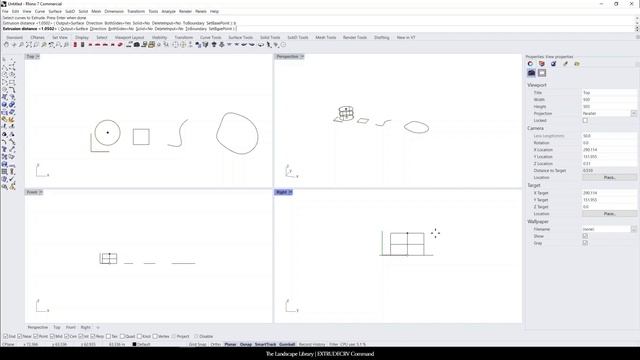 21. EXTRUDECURVE | Rhino Commands for Landscape Design смотреть онлайн