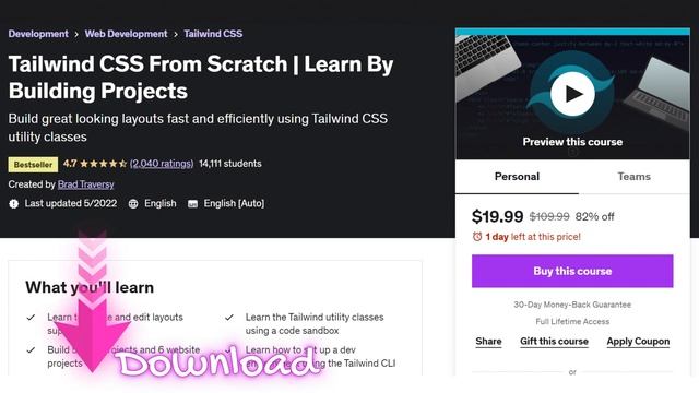 Tailwind CSS From Scratch | Learn By Building Projects - Brad Traversy