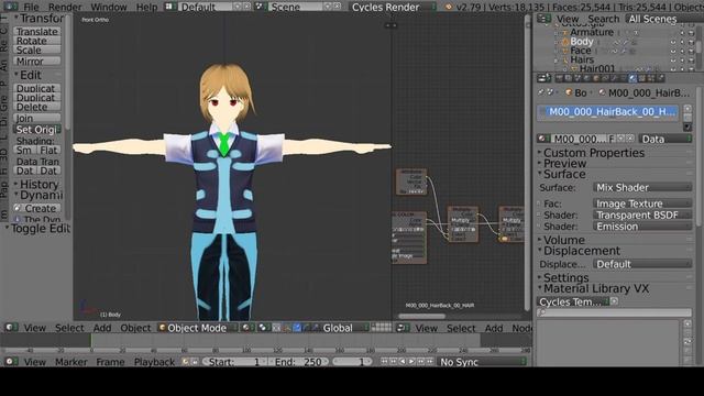 Vroid to Blender tutorial part 2 How to get lamps to work on textures from Vroid смотреть онлайн