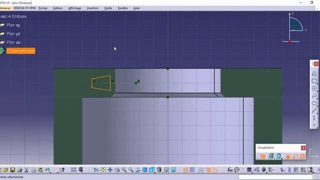 CATIA/ Part design exo 4 : Embase - learn CATIA смотреть онлайн