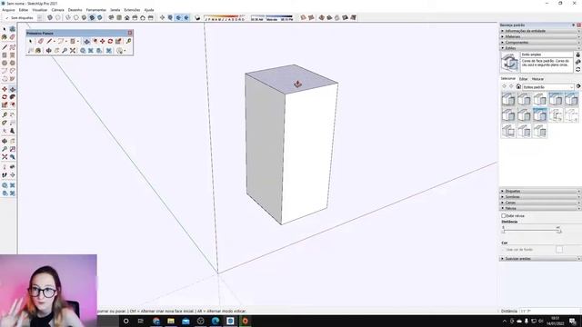 Curso de SketchUp 2022 - Aula 07/23 - Ferramentas básicas смотреть онлайн
