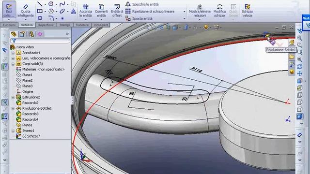 Ruota 5 razze Solidworks 2008 part.2 смотреть онлайн
