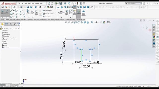 SolidWorks 2021 Tutorial for Beginners #7 | Tee Bracket in SolidWorks-آموزش سالیدورکس смотреть онлайн