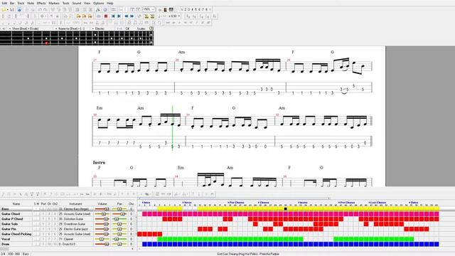 TAB Guitar Pro 5 : ปรีชา ปัดภัย - กอดเสาเถียง Full (Cover : Guitar Pro) смотреть онлайн